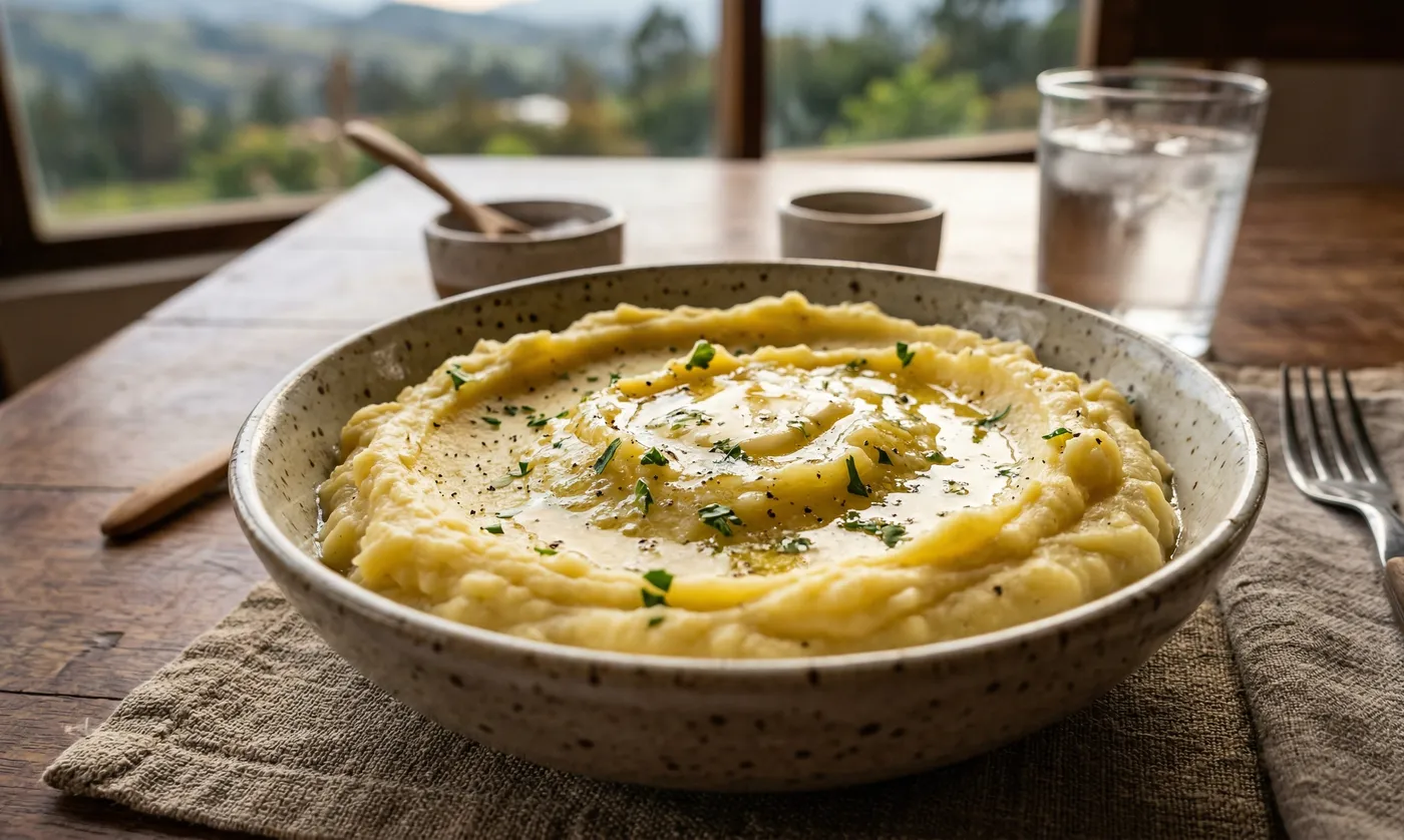Puré de papa con mantequilla artesanal